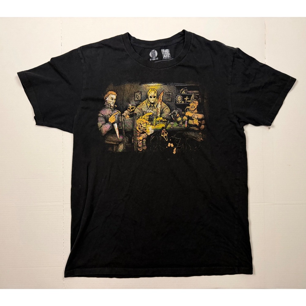 Horror Halloween Tshirt Large Black‎ Slasher Graphic Big Chris Jason Freddy